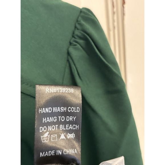 Tuckernuck Women's Hunter Green Crepe Callahan Shirt Dress Size XL New $148 - Picture 5 of 5